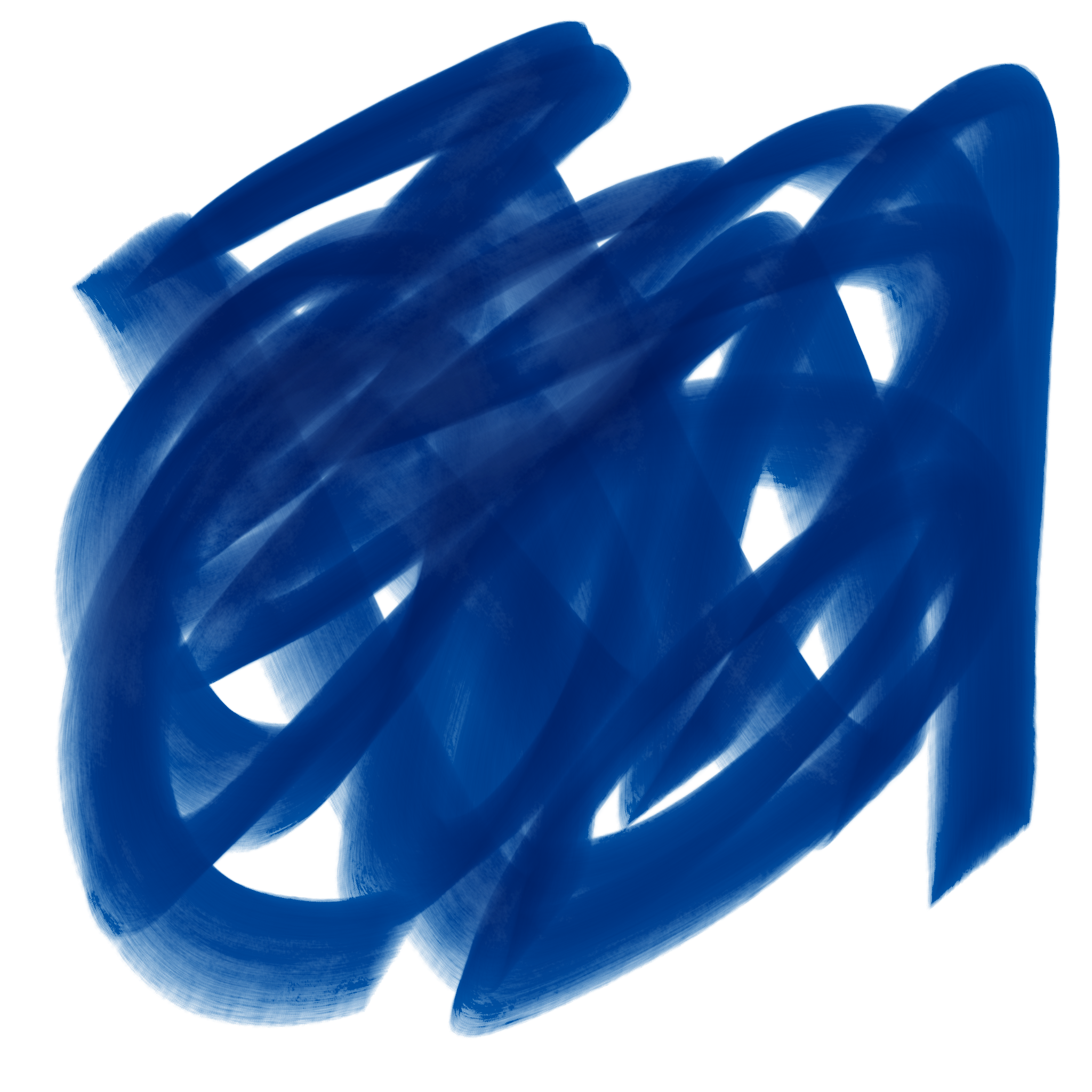 Överstrykning av möbelbild i blått